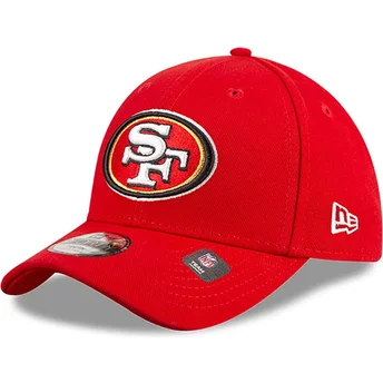Шапка извита червена adjustable strap за деца para niño 9FORTY The League на San Francisco 49ers NFL от New Era