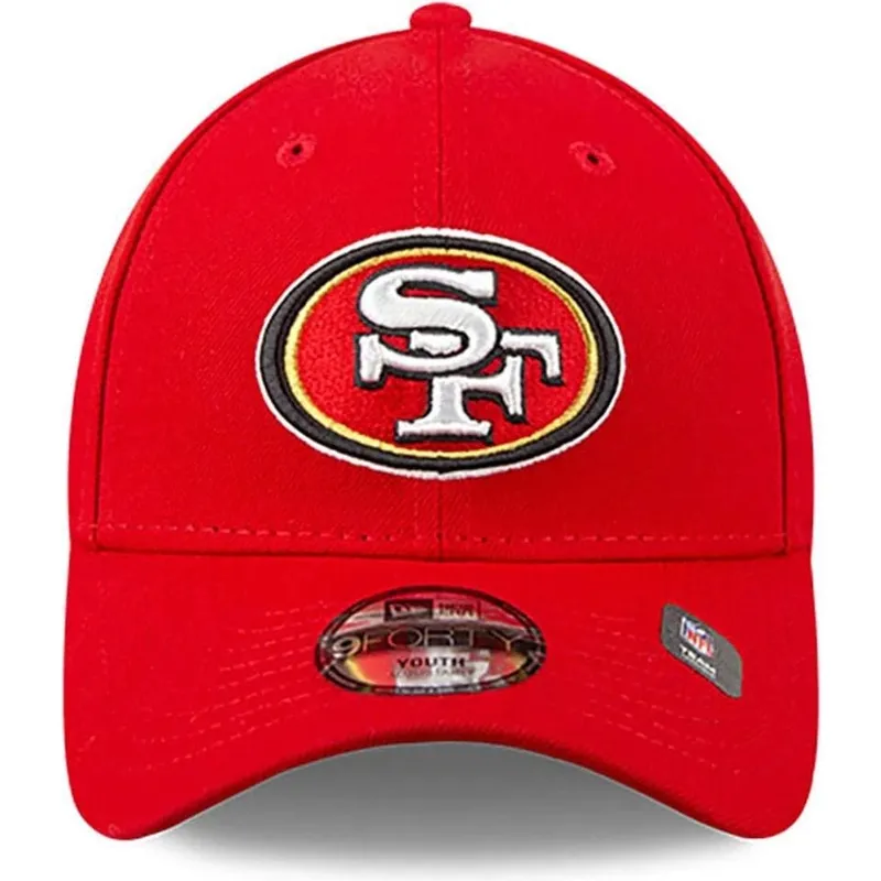 new-era-izvita-periferiya-youth-9forty-the-league-san-francisco-49ers-nfl-chervena-reguliruema-shapka