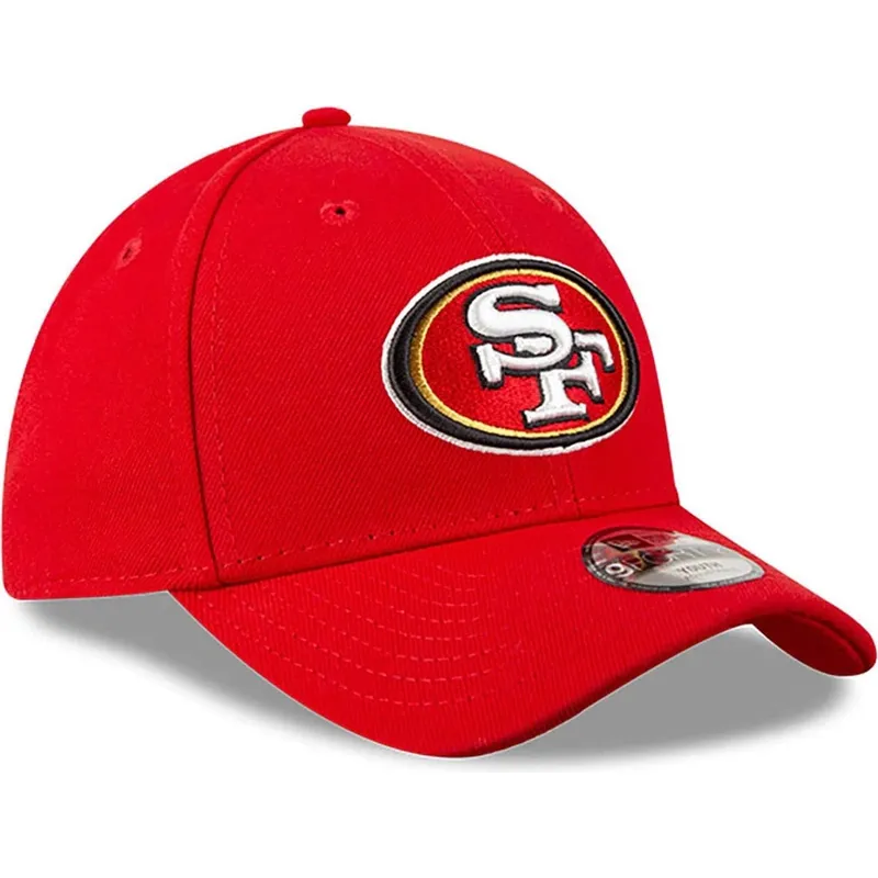 san-francisco-49ers-nfl-new-era-9forty-the-league-justerbar-rod-buet-kasket-til-drenge