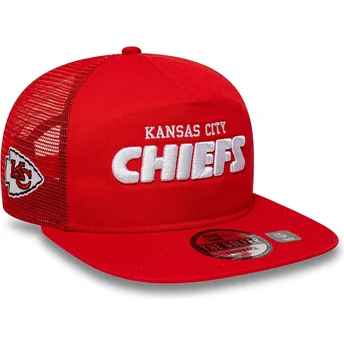 Casquette plate trucker rouge Golfer International Series Games 2024 Kansas City Chiefs NFL New Era