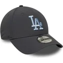graue-verstellbare-curved-cap-mit-blauem-logo-9forty-recycled-der-los-angeles-dodgers-mlb-von-new-era