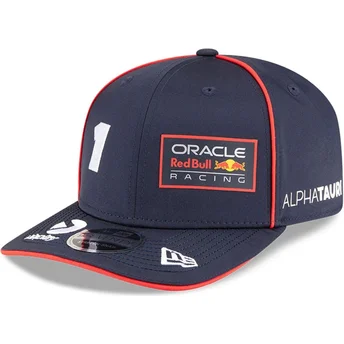 Шапка извита тъмносин снапбек 9SEVENTY Stretch Snap на Red Bull Racing Formula 1 от New Era