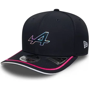 Dunkelblaue Snapback-Kappe mit gebogenem Schirm 9SEVENTY Stretch Snap des Alpine F1 Teams Formula 1 von New Era