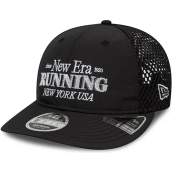 Schwarze verstellbare Trucker-Kappe 9FIFTY Running Retro Crown von New Era