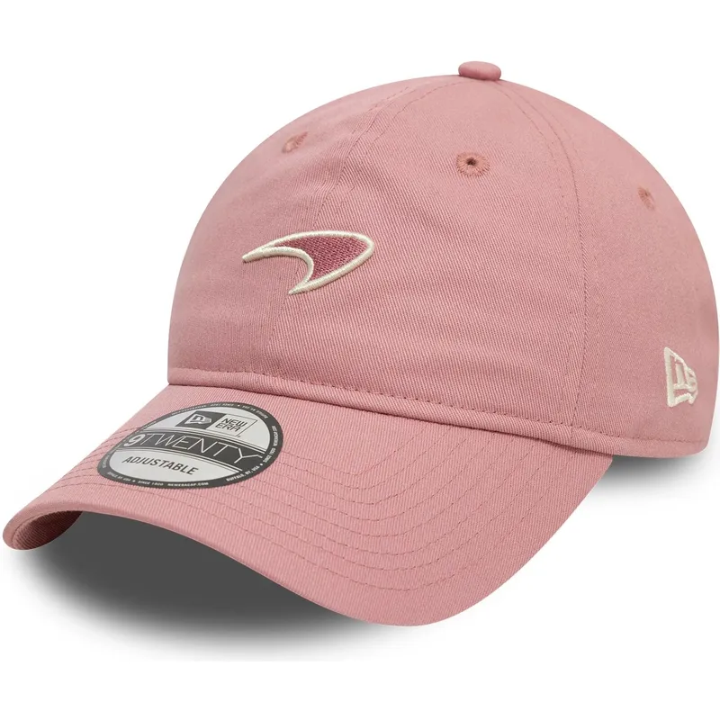 rosa-verstellbare-curved-cap-mit-rosa-logo-9twenty-seasonal-von-mclaren-racing-formula-1-von-new-era