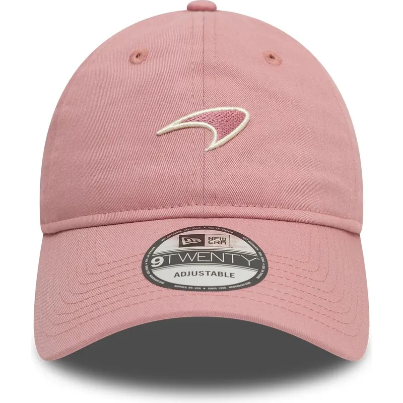 rosa-verstellbare-curved-cap-mit-rosa-logo-9twenty-seasonal-von-mclaren-racing-formula-1-von-new-era