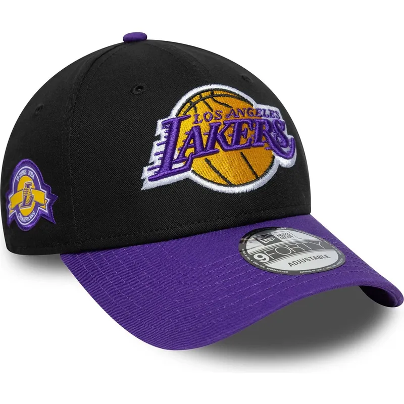 shapka-izvita-cherna-reguliruem-9forty-side-patch-na-los-angeles-lakers-nba-ot-new-era