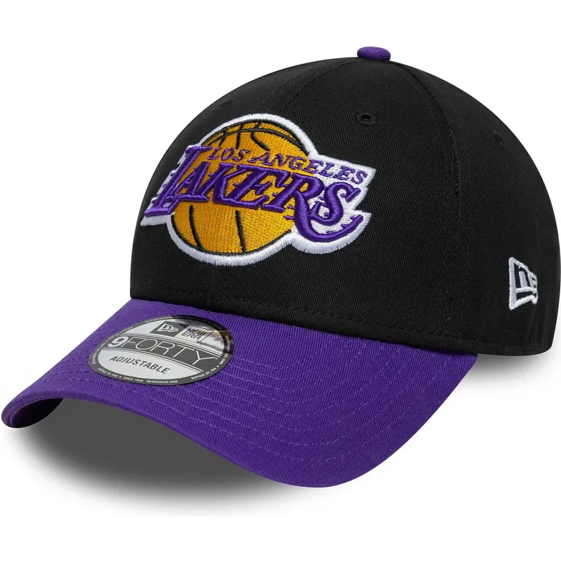 shapka-izvita-cherna-reguliruem-9forty-side-patch-na-los-angeles-lakers-nba-ot-new-era