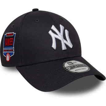 Casquette courbée bleue marine ajustable 9FORTY Side Patch New York Yankees MLB New Era