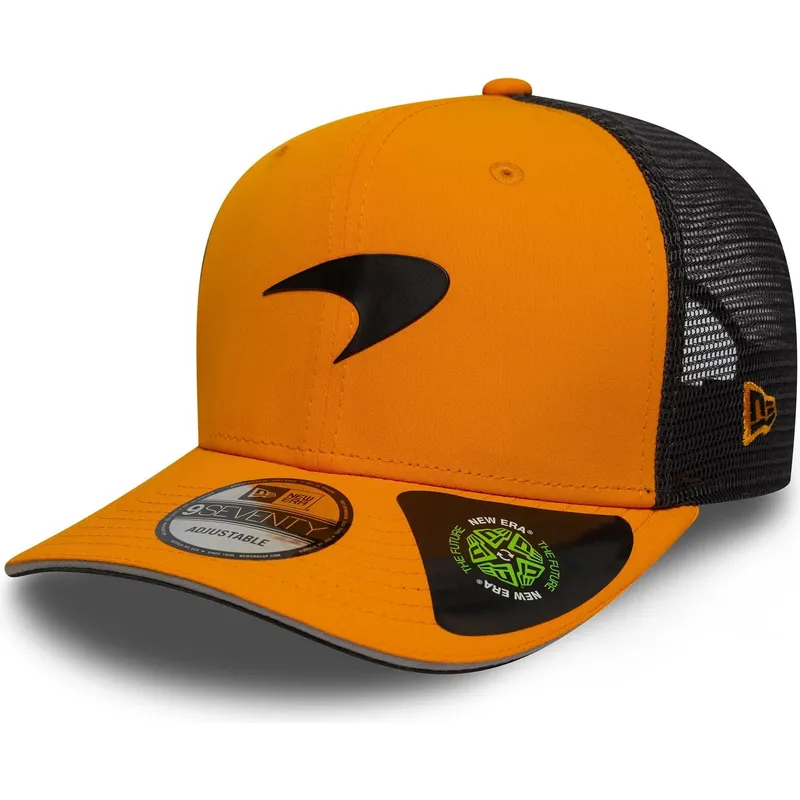 shapka-izvita-traker-oranzhev-snapbek-9seventy-stretch-snap-na-mclaren-racing-formula-1-ot-new-era