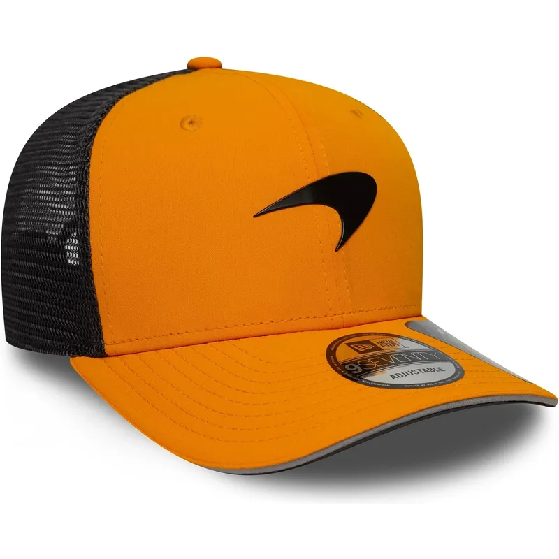 shapka-izvita-traker-oranzhev-snapbek-9seventy-stretch-snap-na-mclaren-racing-formula-1-ot-new-era