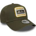 new-era-e-frame-washed-patch-snapback-kappe-mit-gebogenem-schirm-in-grun