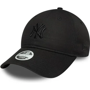 Шапка извита черна регулируем 9TWENTY Bow Back на New York Yankees MLB от New Era