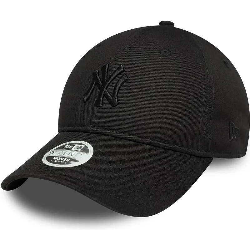 shapka-izvita-cherna-reguliruem-9twenty-bow-back-na-new-york-yankees-mlb-ot-new-era