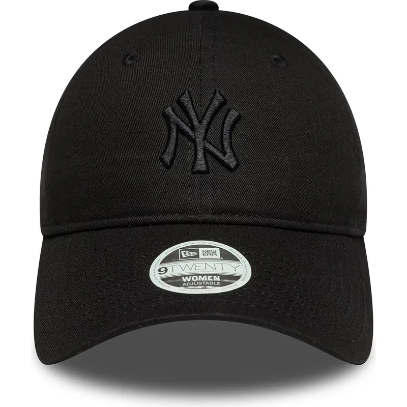 shapka-izvita-cherna-reguliruem-9twenty-bow-back-na-new-york-yankees-mlb-ot-new-era