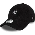 9forty-new-york-yankees-mlb-new-era-verstellbare-schwarze-damen-kappe-mit-gebogenem-schirm