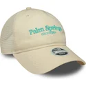 new-era-women-9twenty-city-cities-and-beaches-palm-springs-beige-adjustable-trucker-hat