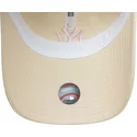 new-era-mlb-new-york-yankees-9twenty-contrast-stitch-beige-verstellbare-damenkappe-mit-rosa-logo
