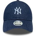 shapka-izvita-tmnosin-reguliruema-9twenty-denim-na-new-york-yankees-mlb-ot-new-era