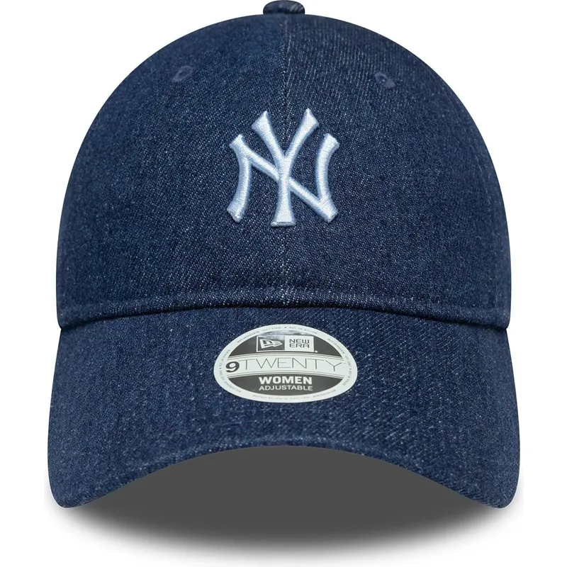 shapka-izvita-tmnosin-reguliruem-9twenty-denim-na-new-york-yankees-mlb-ot-new-era
