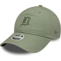 verstellbare-grune-damenkappe-mit-gebogenem-schirm-und-grunem-logo-9twenty-linen-der-detroit-tigers-mlb-von-new-era