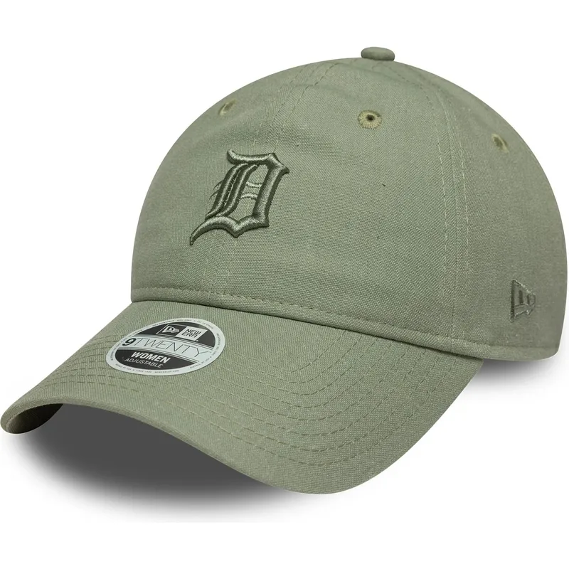 shapka-izvita-zelena-reguliruem-9twenty-linen-na-detroit-tigers-mlb-ot-new-era