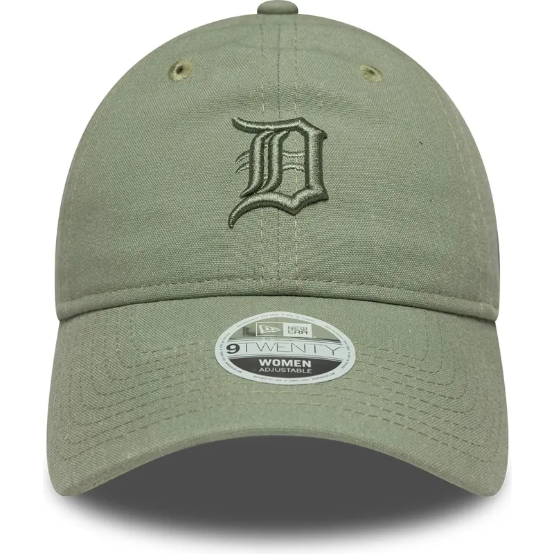 shapka-izvita-zelena-reguliruem-9twenty-linen-na-detroit-tigers-mlb-ot-new-era