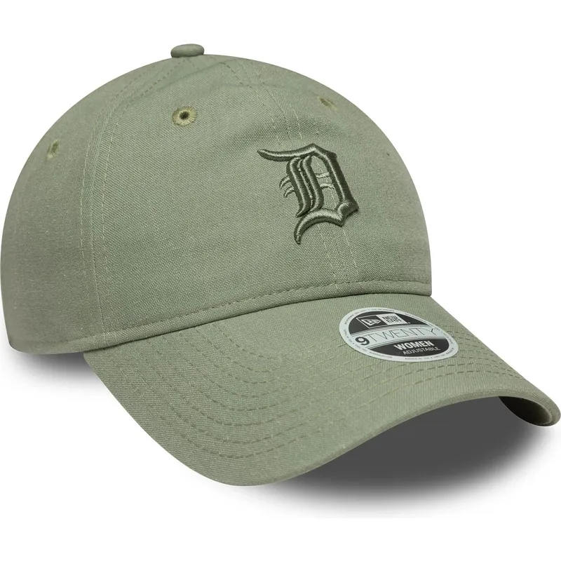 shapka-izvita-zelena-reguliruem-9twenty-linen-na-detroit-tigers-mlb-ot-new-era