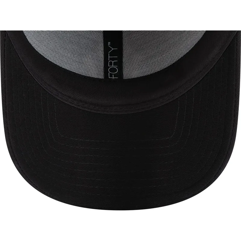 shapka-izvita-cherna-reguliruem-9forty-metallic-na-new-york-yankees-mlb-ot-new-era