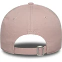 gebogene-rosa-verstellbare-damenkappe-mit-rosa-logo-9twenty-mini-washed-von-new-york-yankees-mlb-von-new-era