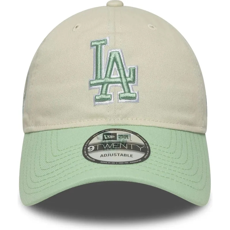 shapka-izvita-bezhov-reguliruem-9twenty-world-series-cooperstown-na-los-angeles-dodgers-mlb-ot-new-era