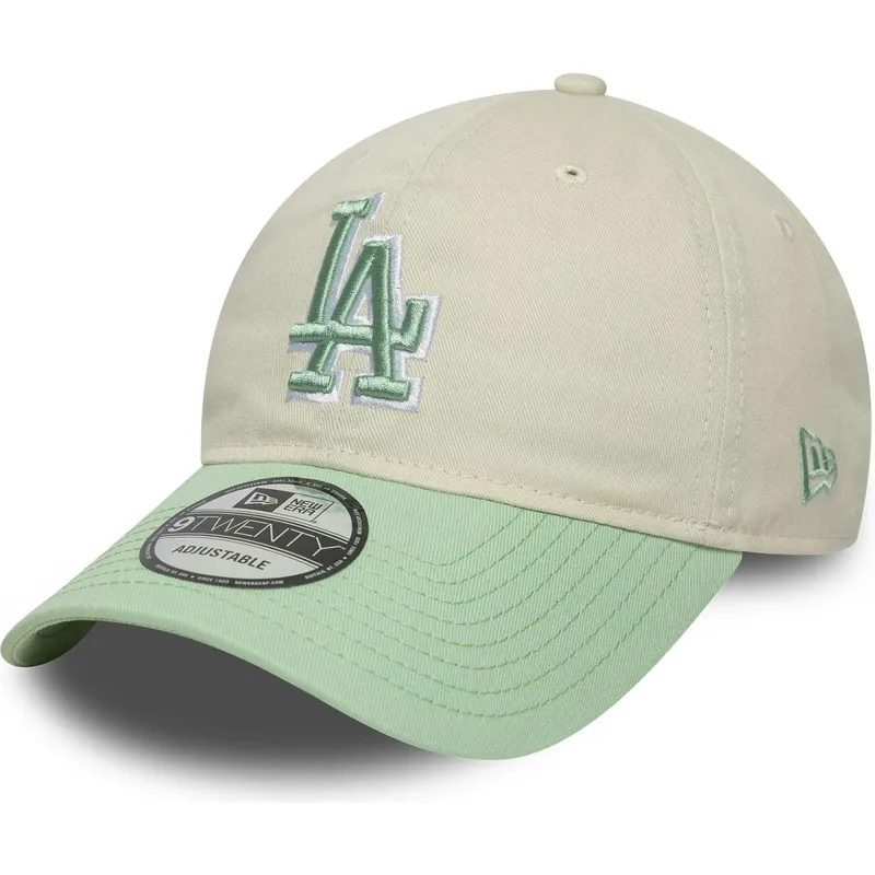 shapka-izvita-bezhov-reguliruem-9twenty-world-series-cooperstown-na-los-angeles-dodgers-mlb-ot-new-era