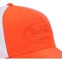 von-dutch-fluo04-orange-og-hvid-trucker-kasket