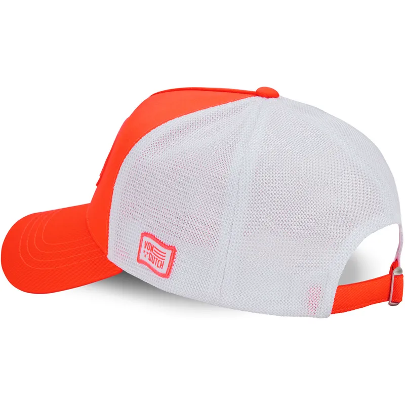 von-dutch-fluo04-orange-og-hvid-trucker-kasket