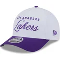 los-angeles-lakers-nba-new-era-9forty-m-crown-draft-2025-snapback-kappe-in-weiss-und-violett