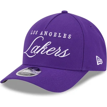 New Era Извита Козирка 9FORTY M-Crown Draft 2025 Los Angeles Lakers NBA Лилава Шапка с Тик-так