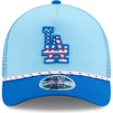 shapka-izvita-traker-sinya-snapbek-9forty-m-crown-a-frame-4th-july-na-los-angeles-dodgers-mlb-ot-new-era