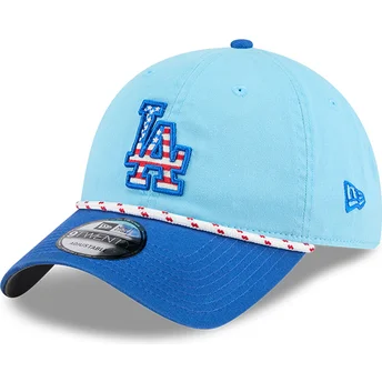 Casquette courbée bleue ajustable 9TWENTY 4th July Los Angeles Dodgers MLB New Era