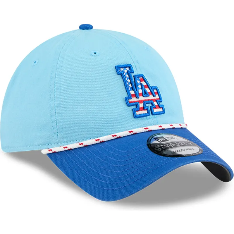 shapka-izvita-sinya-reguliruem-9twenty-4th-july-na-los-angeles-dodgers-mlb-ot-new-era