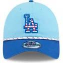 shapka-izvita-sinya-reguliruem-9twenty-4th-july-na-los-angeles-dodgers-mlb-ot-new-era