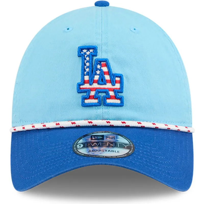 shapka-izvita-sinya-reguliruem-9twenty-4th-july-na-los-angeles-dodgers-mlb-ot-new-era