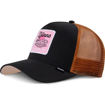 Casquette trucker noire et marron Do Nothing Club HFT DNC Pool Djinns