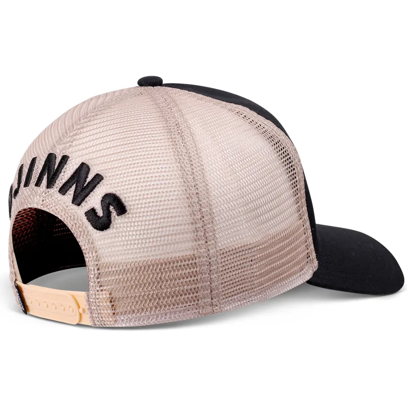 trucker-kasket-sort-og-beige-hft-lazy-sunday-fra-djinns