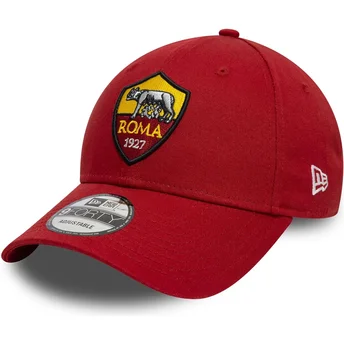 New Era Извита Козирка 9FORTY Core Associazione Sportiva Roma Serie A Червена Регулируема Шапка