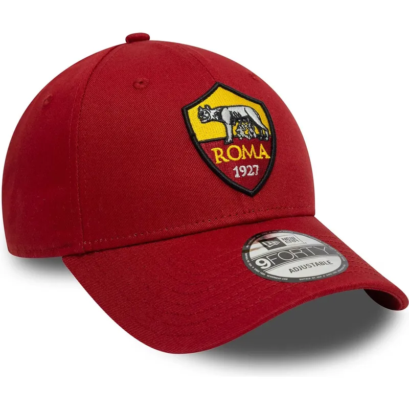 shapka-izvita-chervena-reguliruema-9forty-core-na-associazione-sportiva-roma-serie-a-ot-new-era