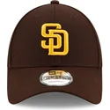 9forty-the-league-mlb-san-diego-padres-verstellbare-braune-kappe-von-new-era
