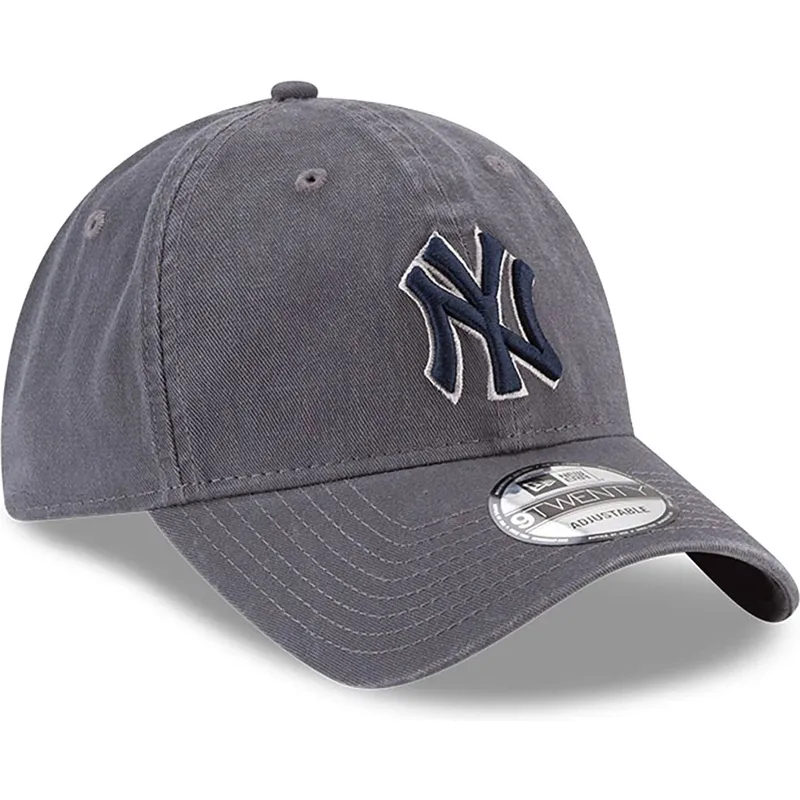 shapka-izvita-siv-reguliruem-9twenty-core-classics-na-new-york-yankees-mlb-ot-new-era
