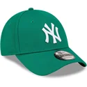 gron-justerbar-curved-kasket-til-kvinder-9forty-league-essential-fra-new-york-yankees-mlb-fra-new-era