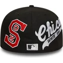 gorra-plana-negra-ajustada-59fifty-all-over-de-chicago-white-sox-mlb-de-new-era