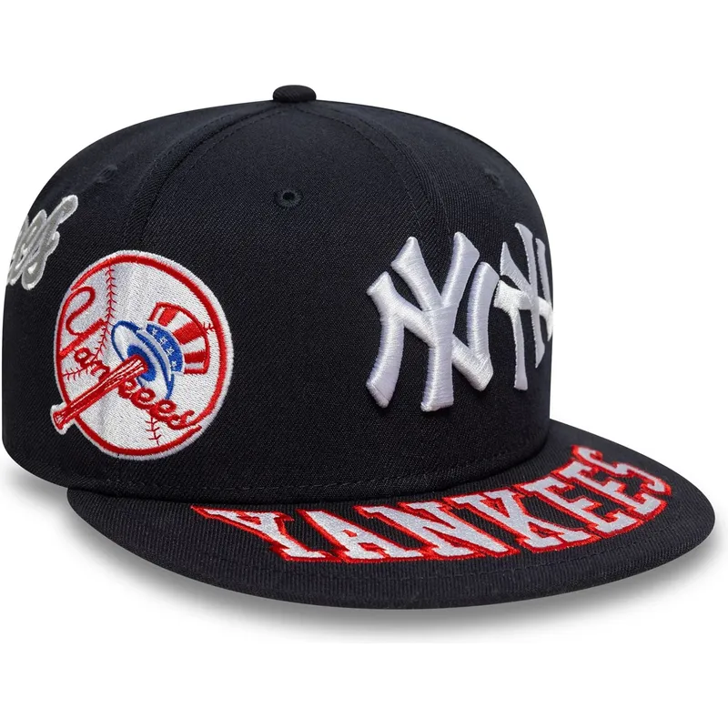 marineblaue-angepasste-59fifty-all-over-flat-cap-der-new-york-yankees-mlb-von-new-era